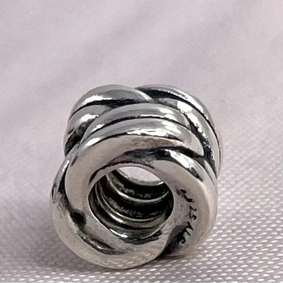 Pandora Forget Me Knot 925 Sterling Silver Charm Authentic Stamped Threaded - Picture 3 of 6